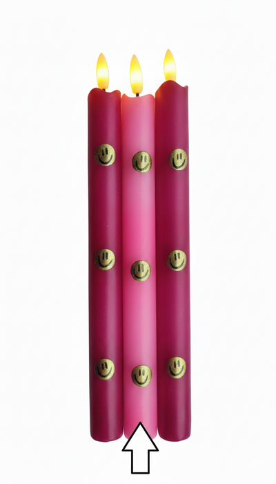 LED kaars Smiley - 0