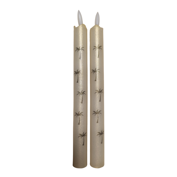 LED kaars Palmboom parelmoer