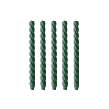Koop donkergroen Swirlkaars - Set van 5