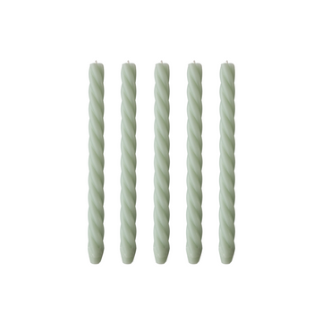 Koop mintgroen Swirlkaars - Set van 5